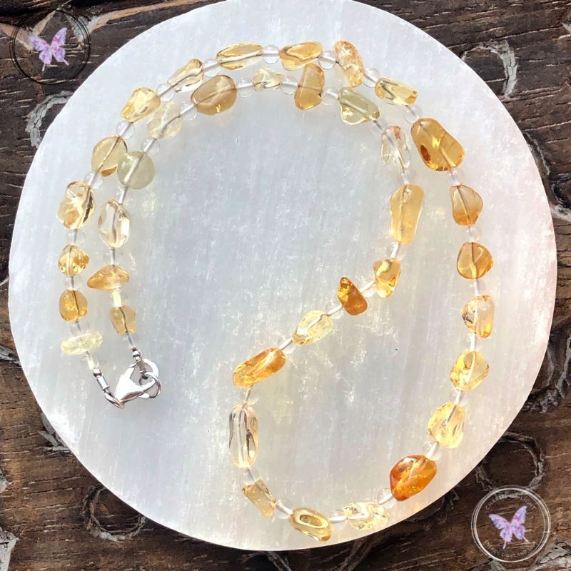 Citrine & Clear Quartz Necklace